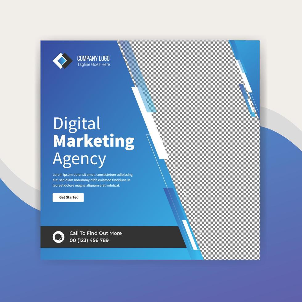 digital marketing social media post template design vector