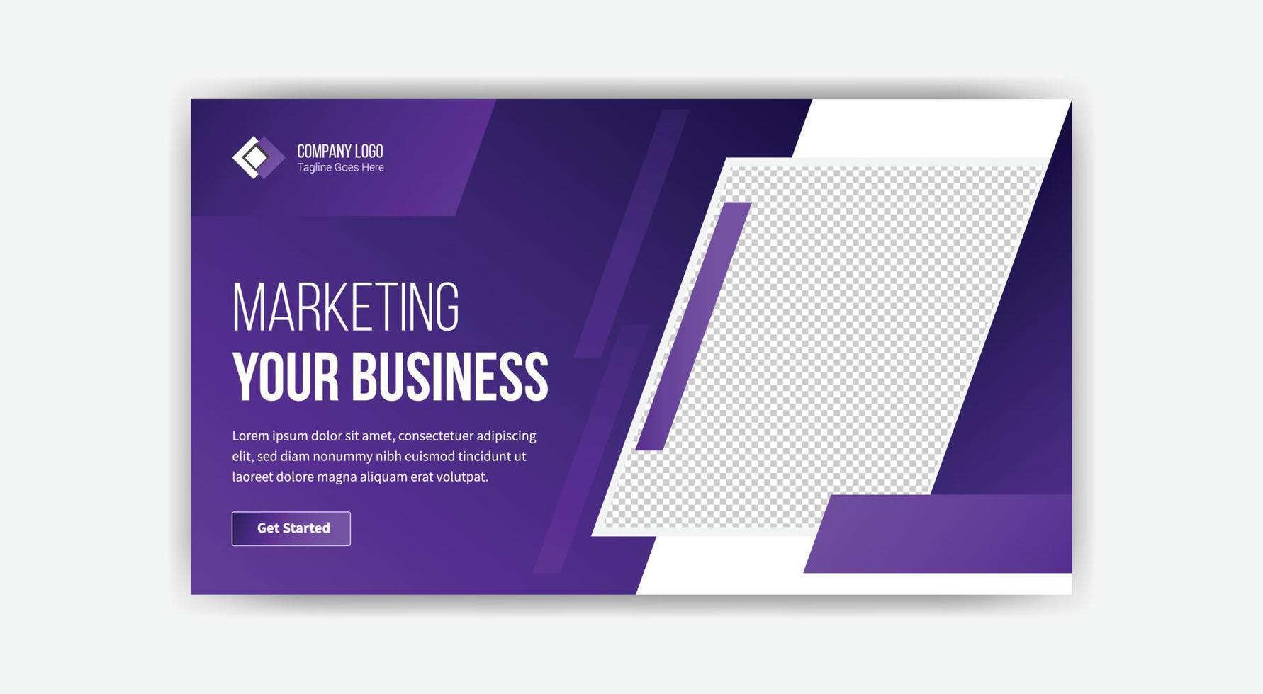 marketing de su negocio diseño de banner en miniatura vector