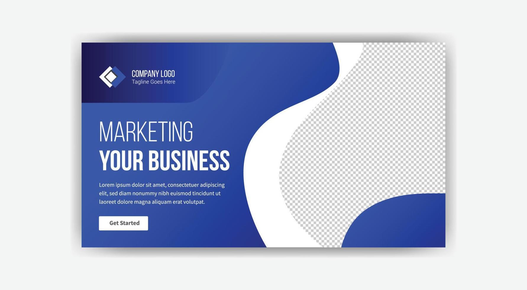 marketing your business thumbnail banner design vector