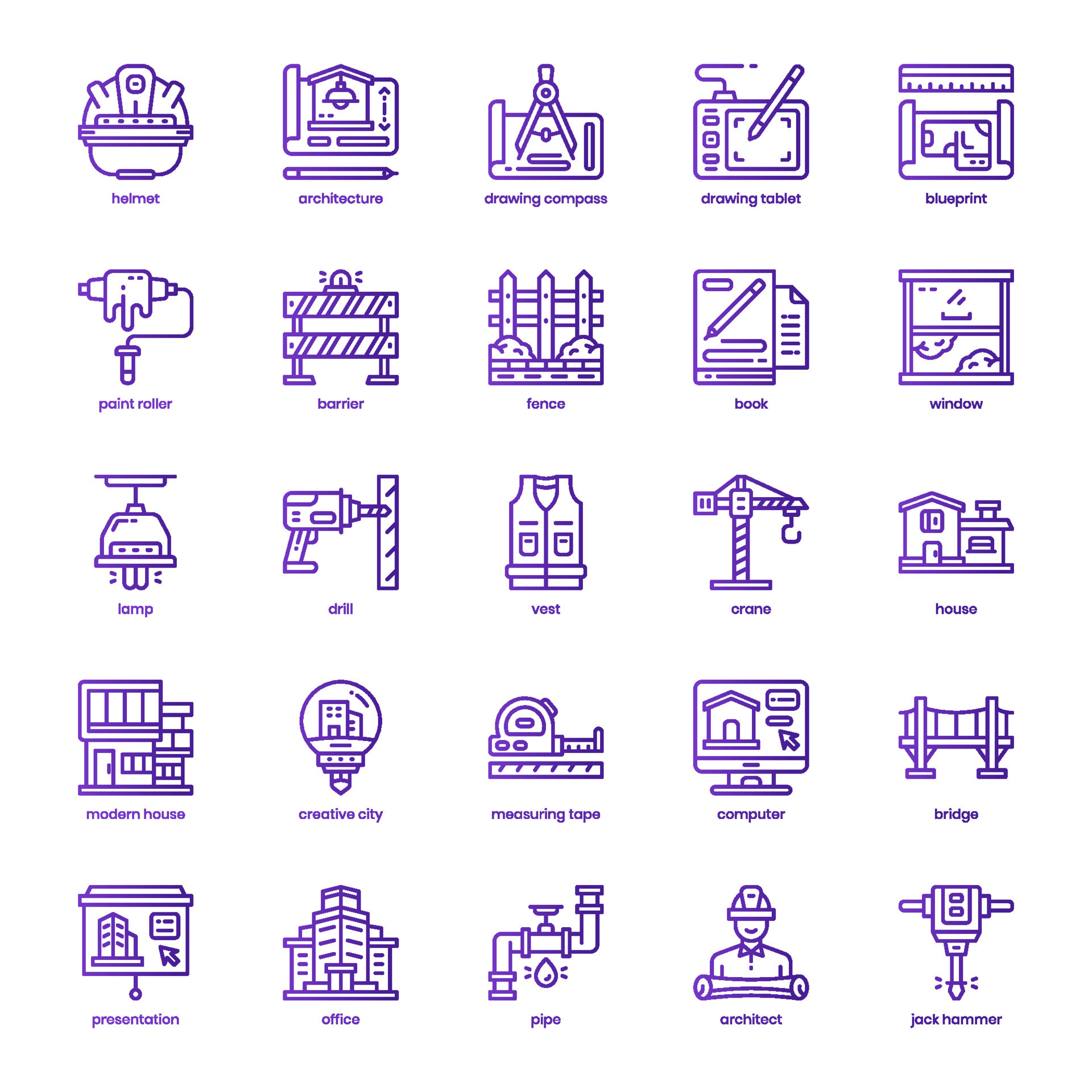 Architecture icon pack for your website design, logo, app, and user ...