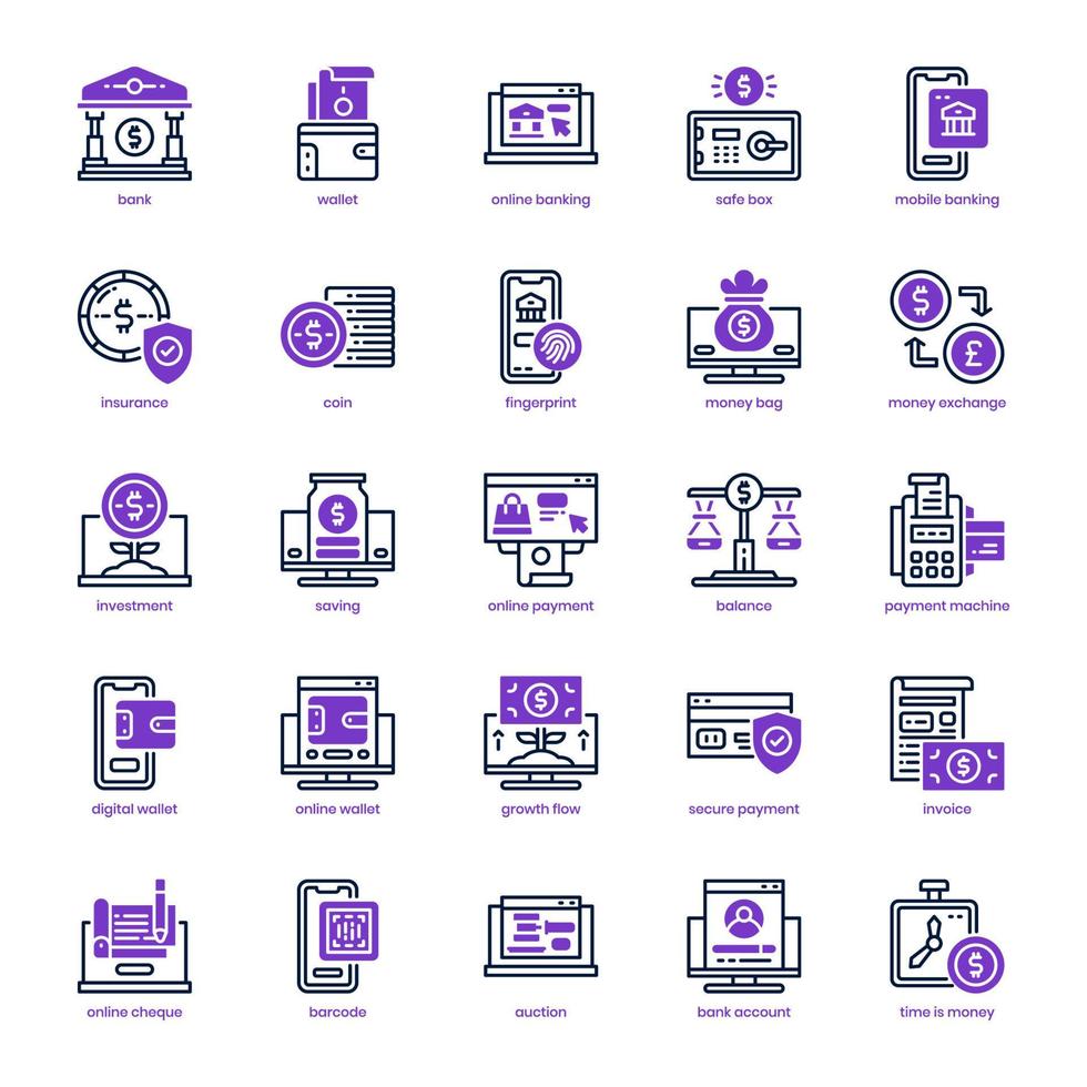 Online banking icon pack for your website design, logo, app, and user  interface. Online banking icon mixed line and solid design. Vector graphics  illustration and editable stroke. 13782868 Vector Art at Vecteezy