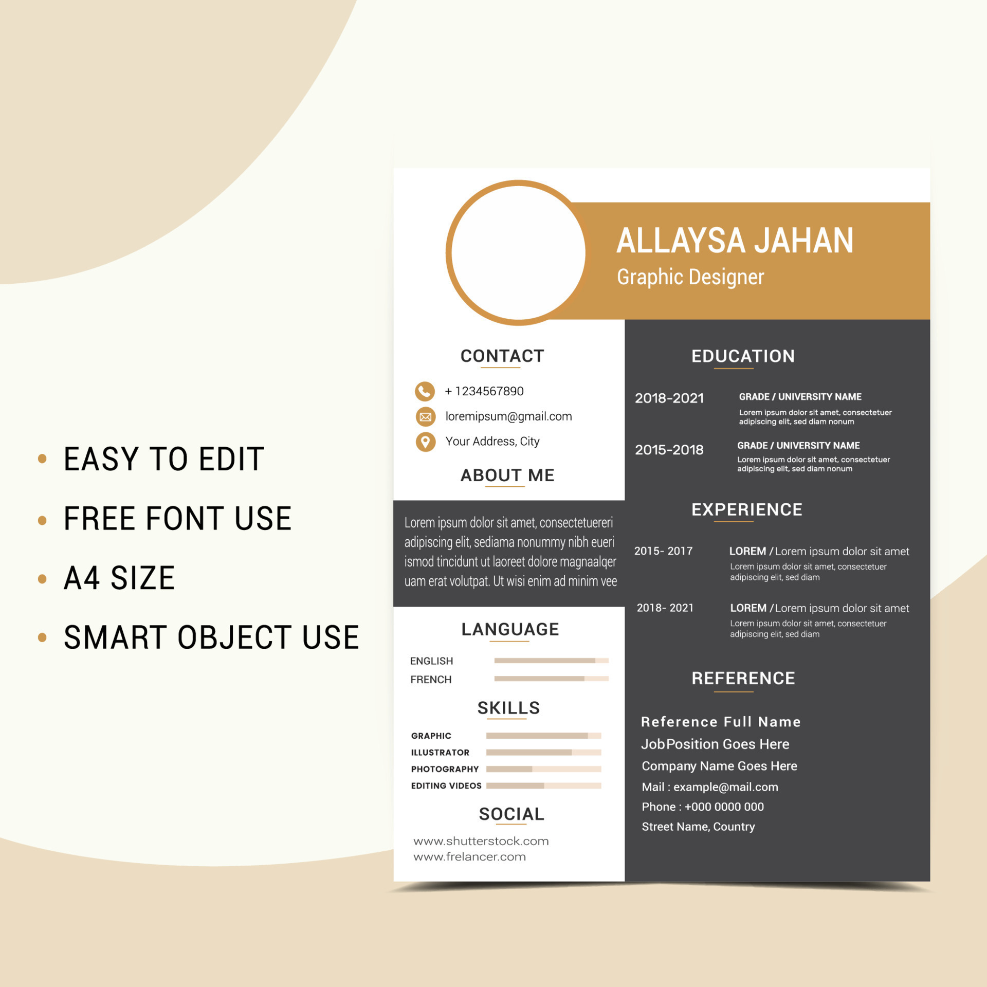 resume template design 13782877 - Resume Template Design Free Vector