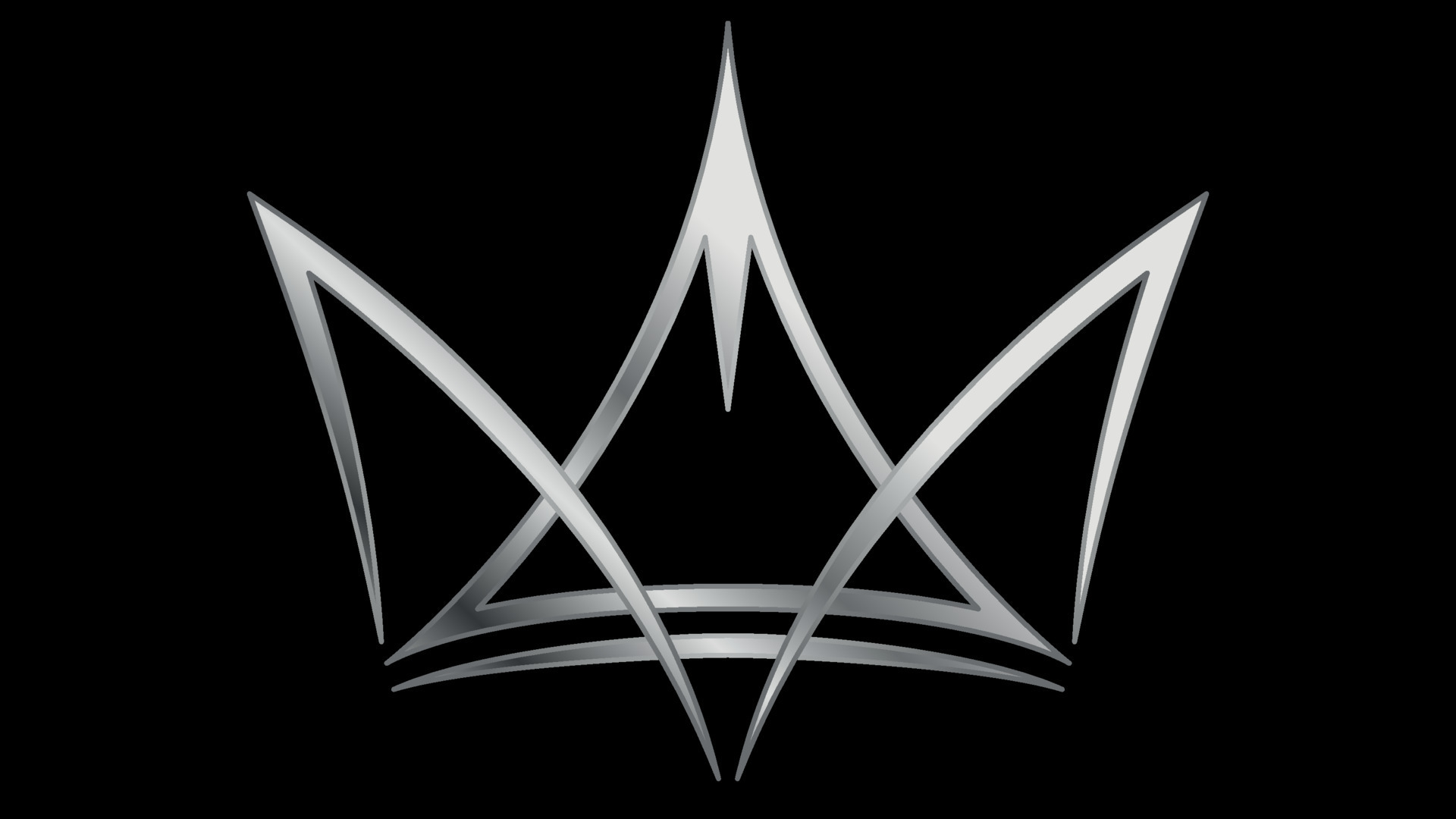 silhouette of a silver royal crown on a black background 13782932