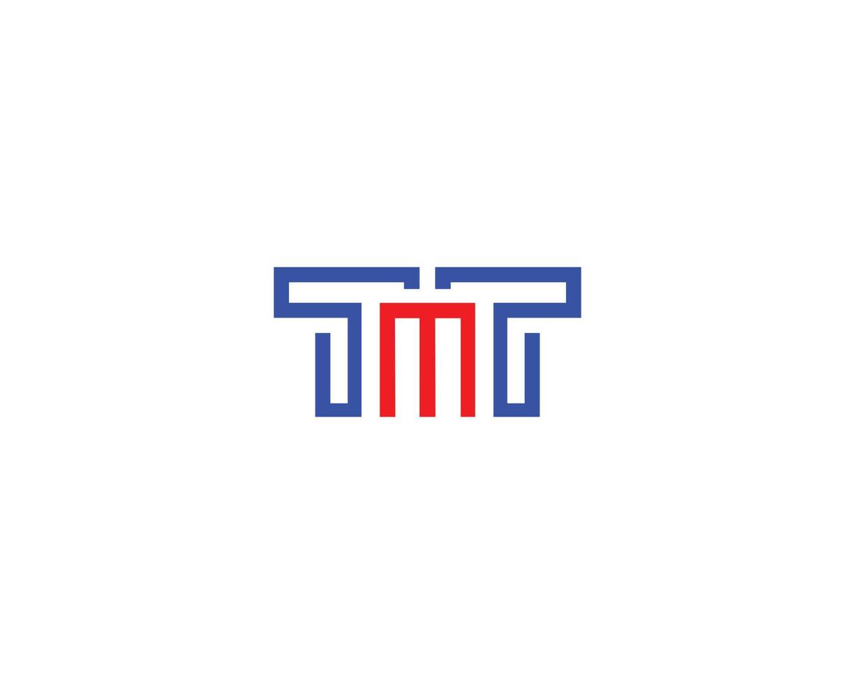 Letter TMT Modern Creative Line Logo or icon Design Template. vector