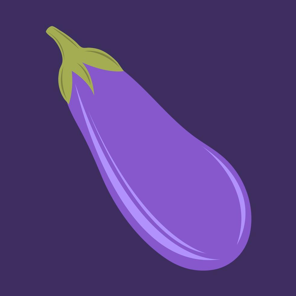 Eggplant vector illustration for graphic design and decorative element