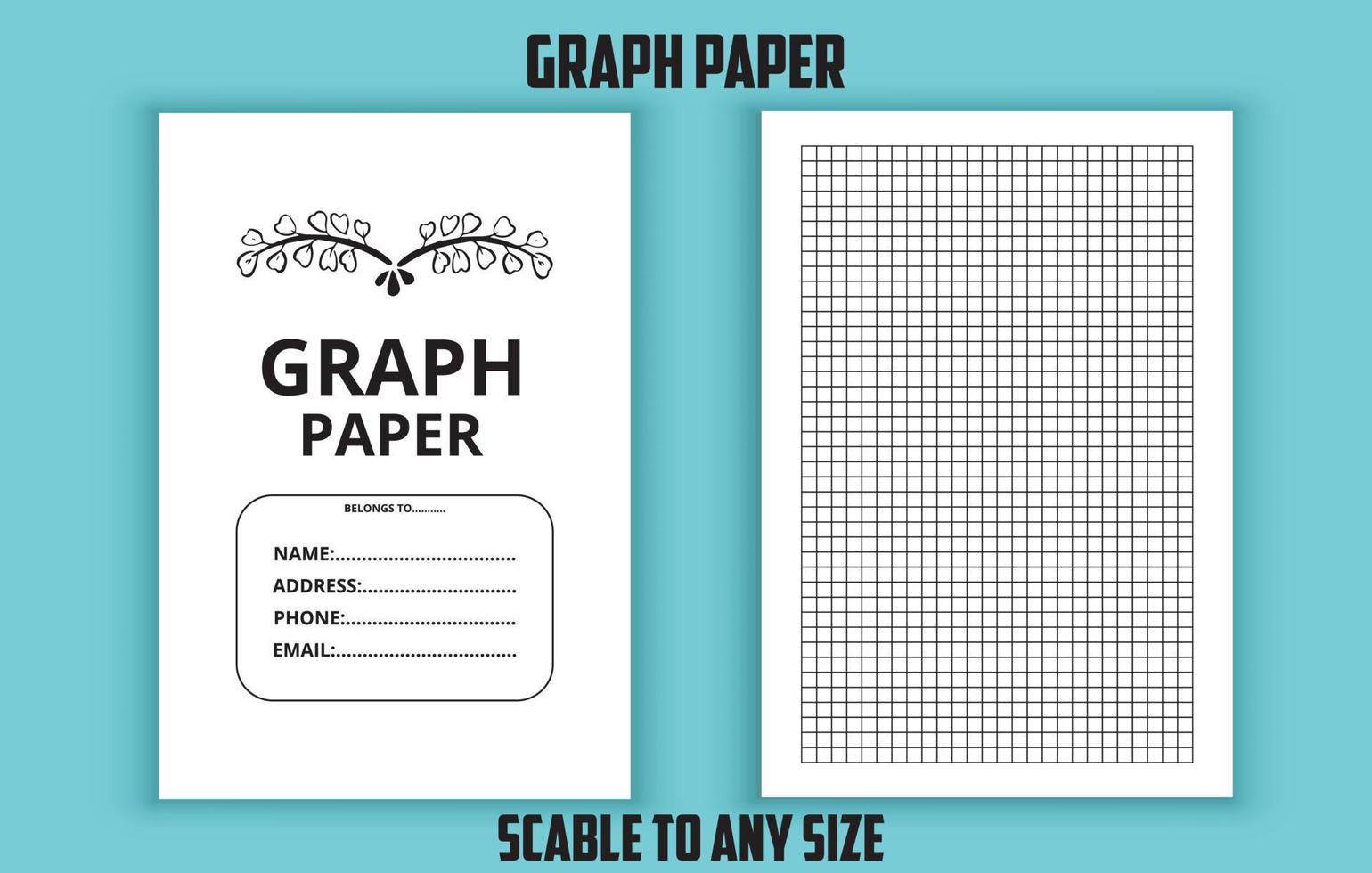 Graph paper editable template vector
