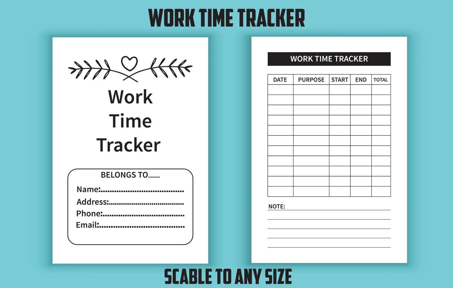 Work time tracker editable template 13783027 vector art at vecteezy