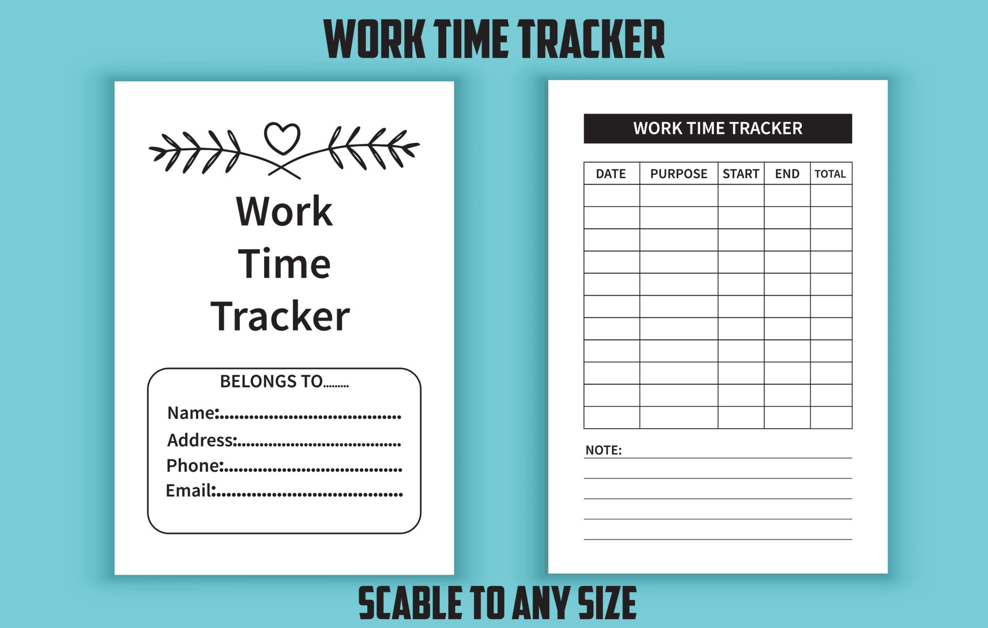 Work time tracker editable template 13783027 vector art at vecteezy