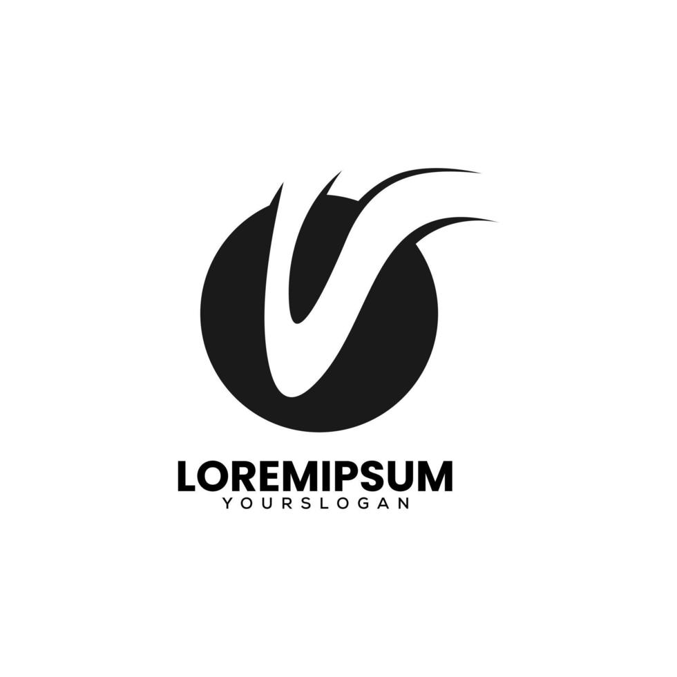 plantilla de diseño de logotipo letra v vector