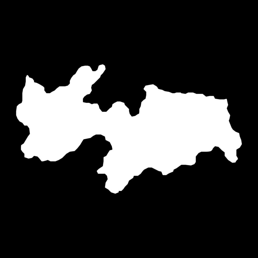 Paraiba Map, state of Brazil. Vector Illustration.