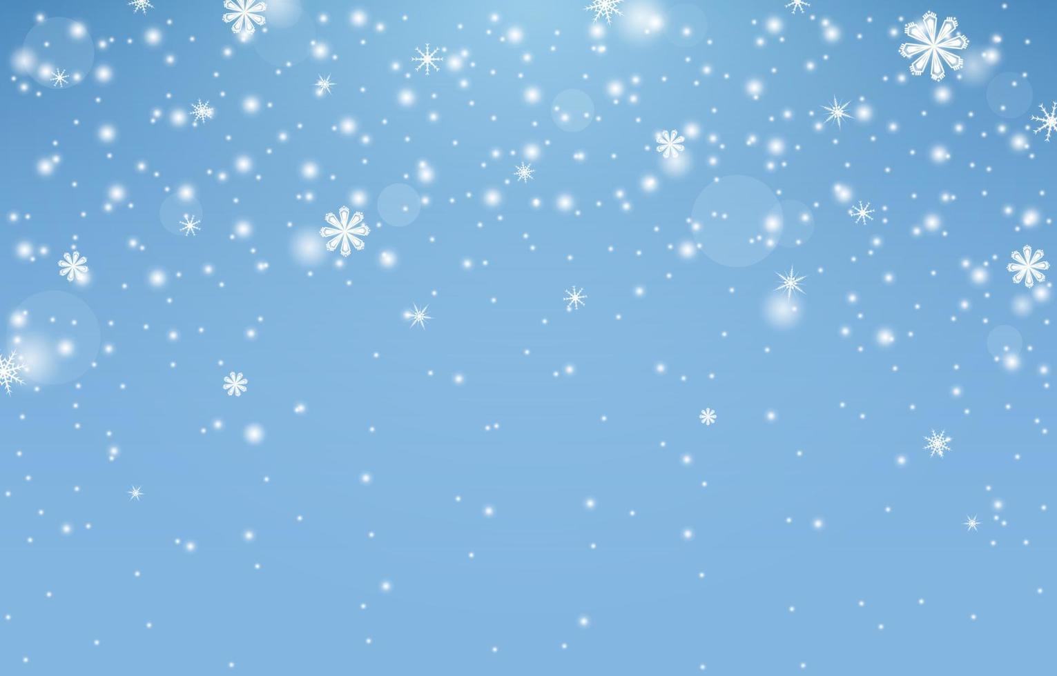Snow Falls Winter Background vector
