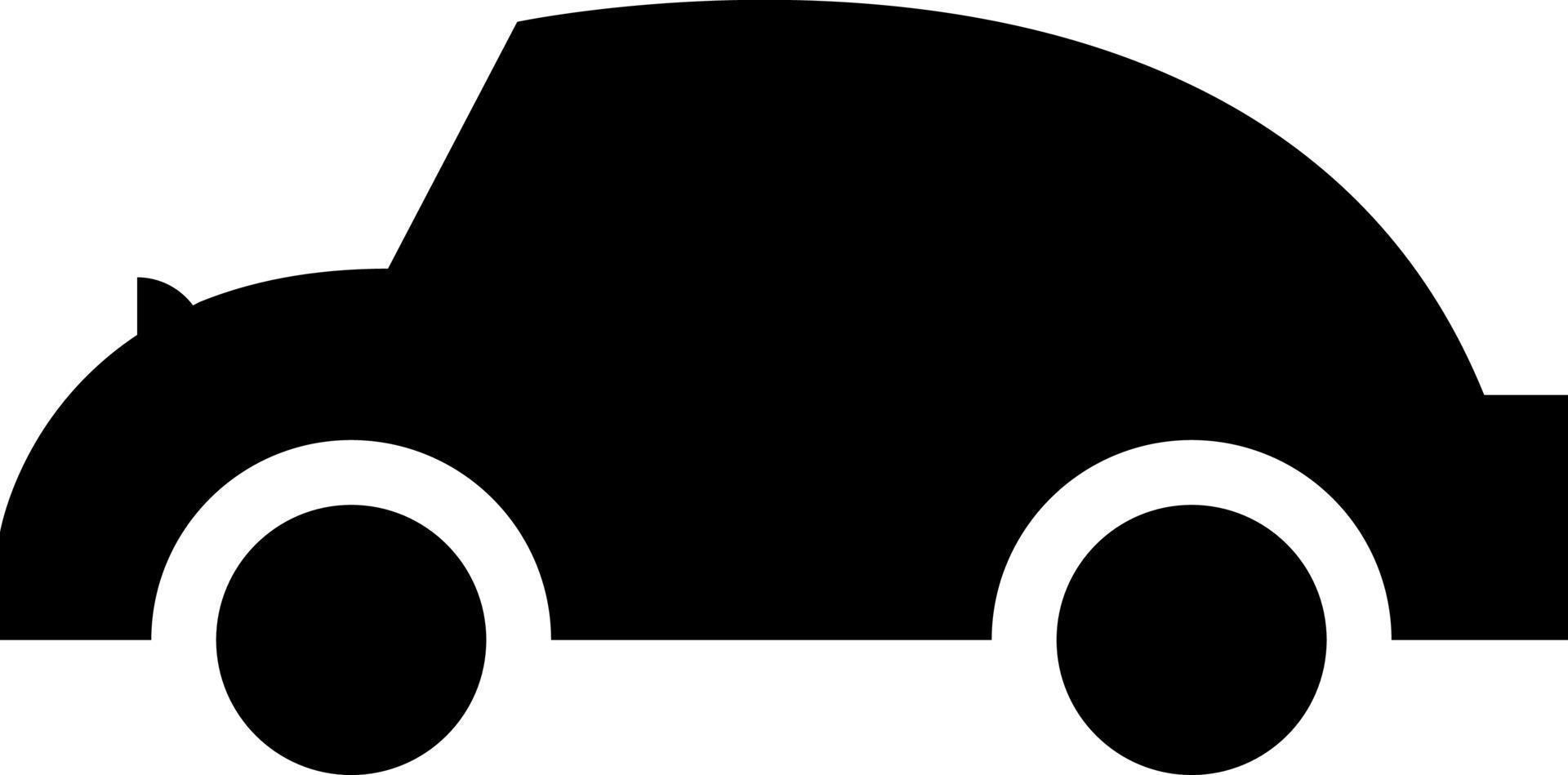 icono negro del coche de pasajeros. vector