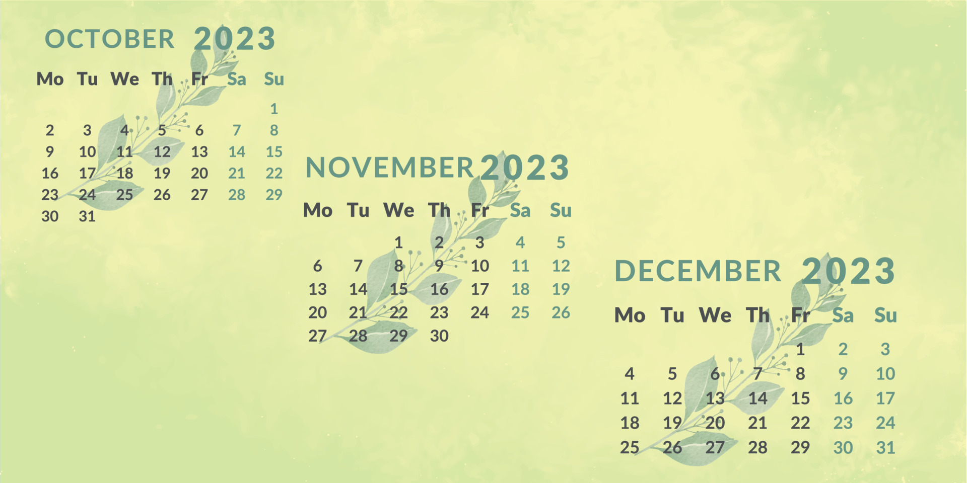 Calendar 2023 By Quarter Months October November December Week Starts Calendar 2023 By Quarter Months October November December Week Starts