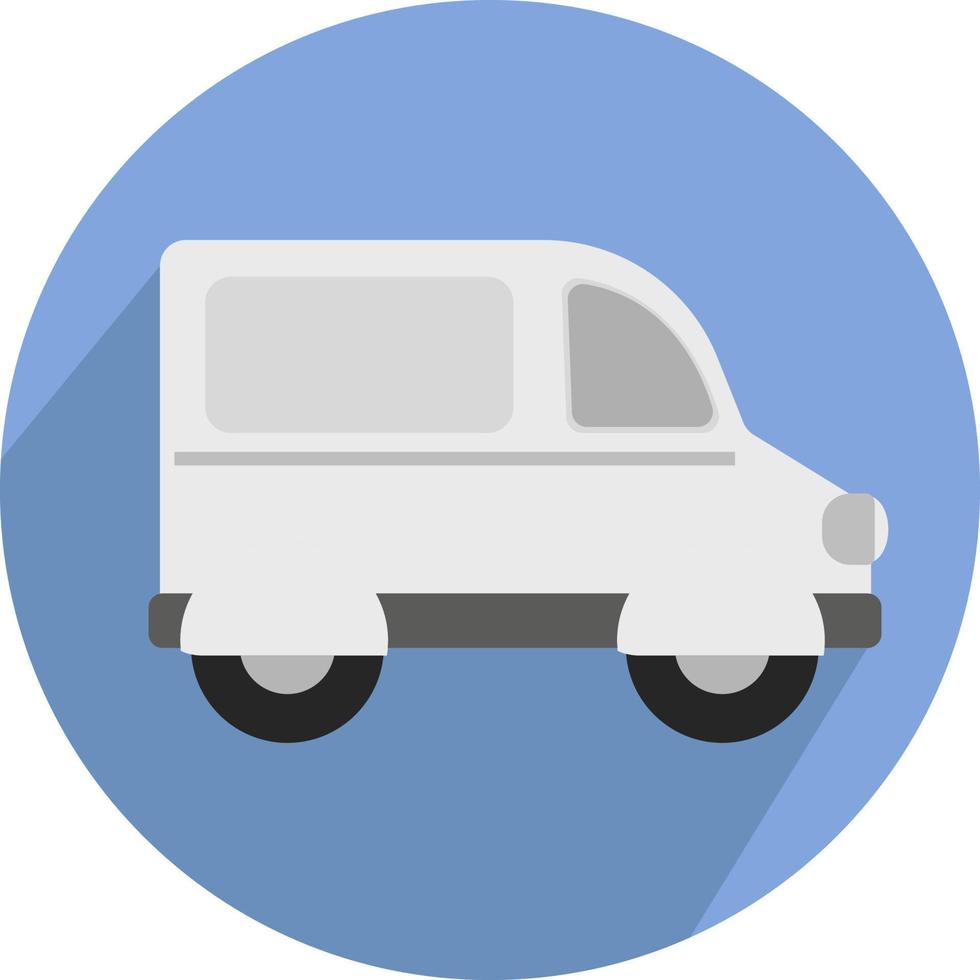 White van, illustration, vector on white background.