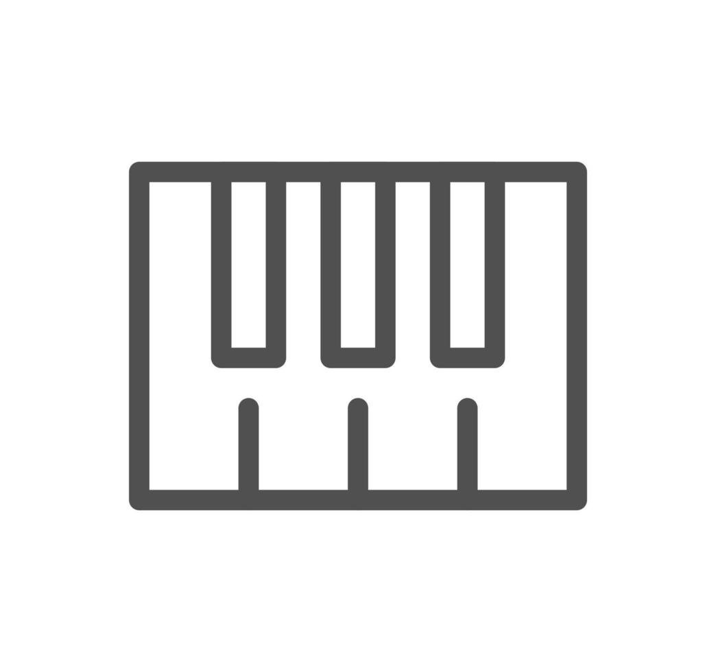 Sheet music and sound icon outline and linear vector. vector
