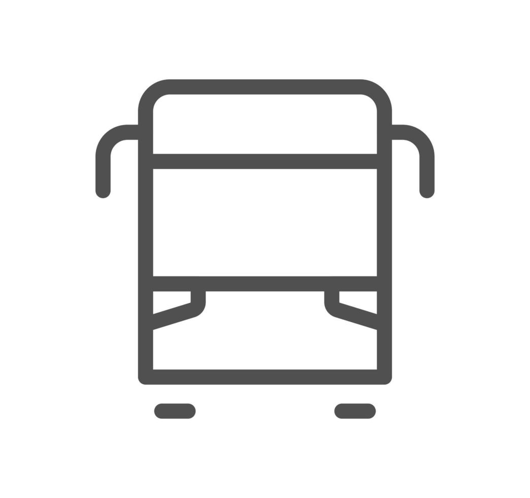 Public transport icon outline and linear vector. vector