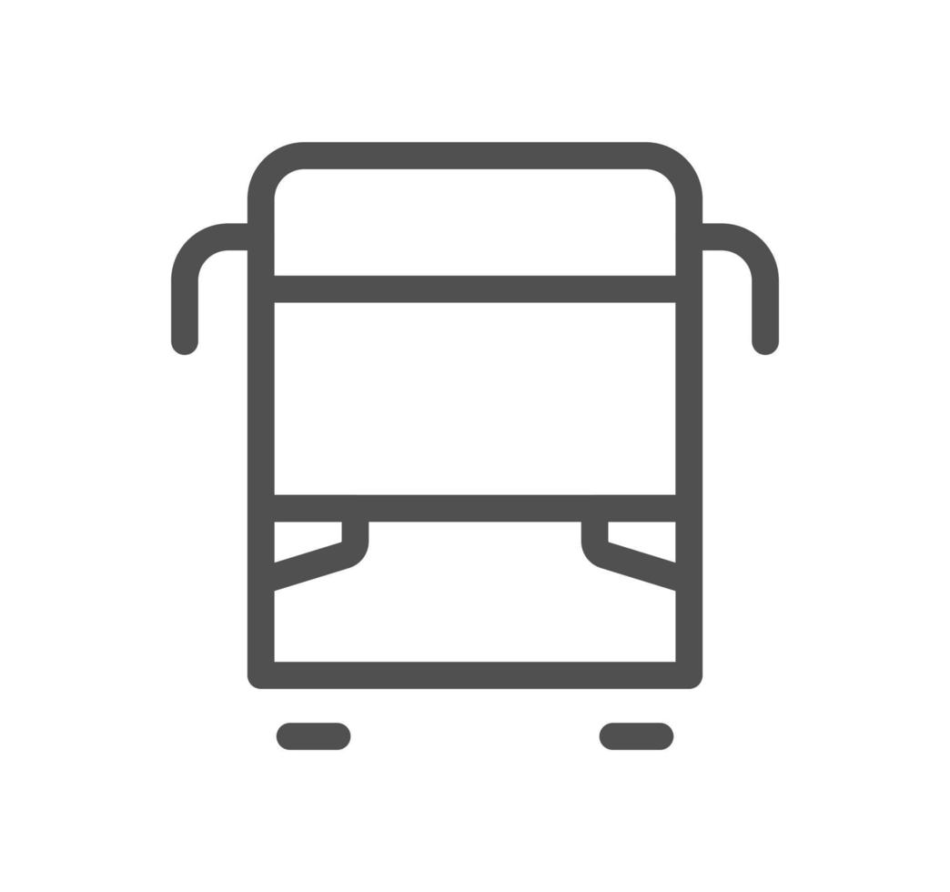 contorno de icono de transporte público y vector lineal.