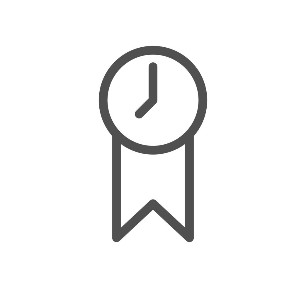 Timer and clock icon outline and linear vector. vector