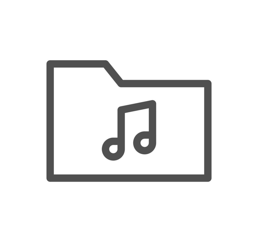 Sheet music and sound icon outline and linear vector. vector