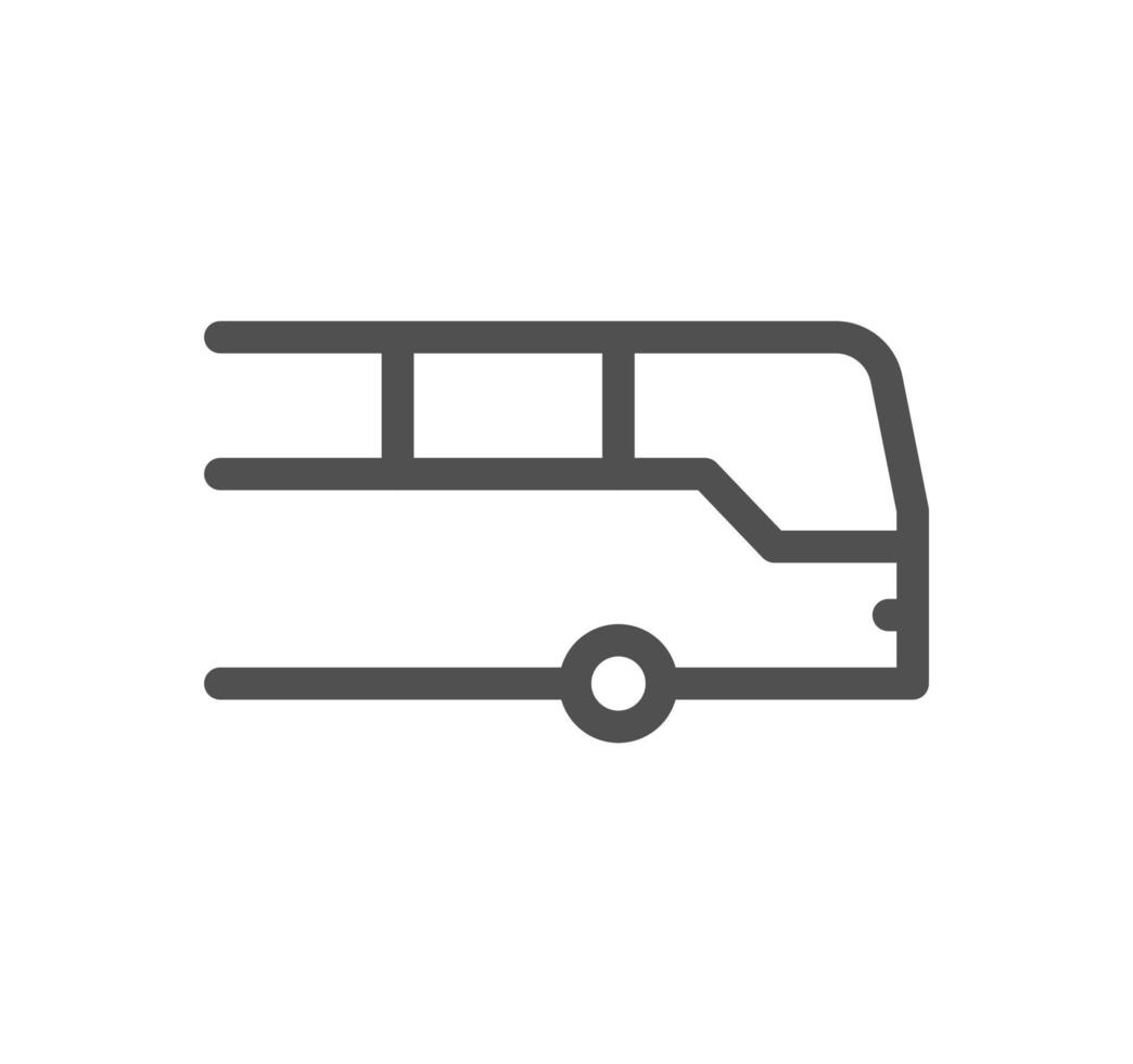 Public transport icon outline and linear vector. vector