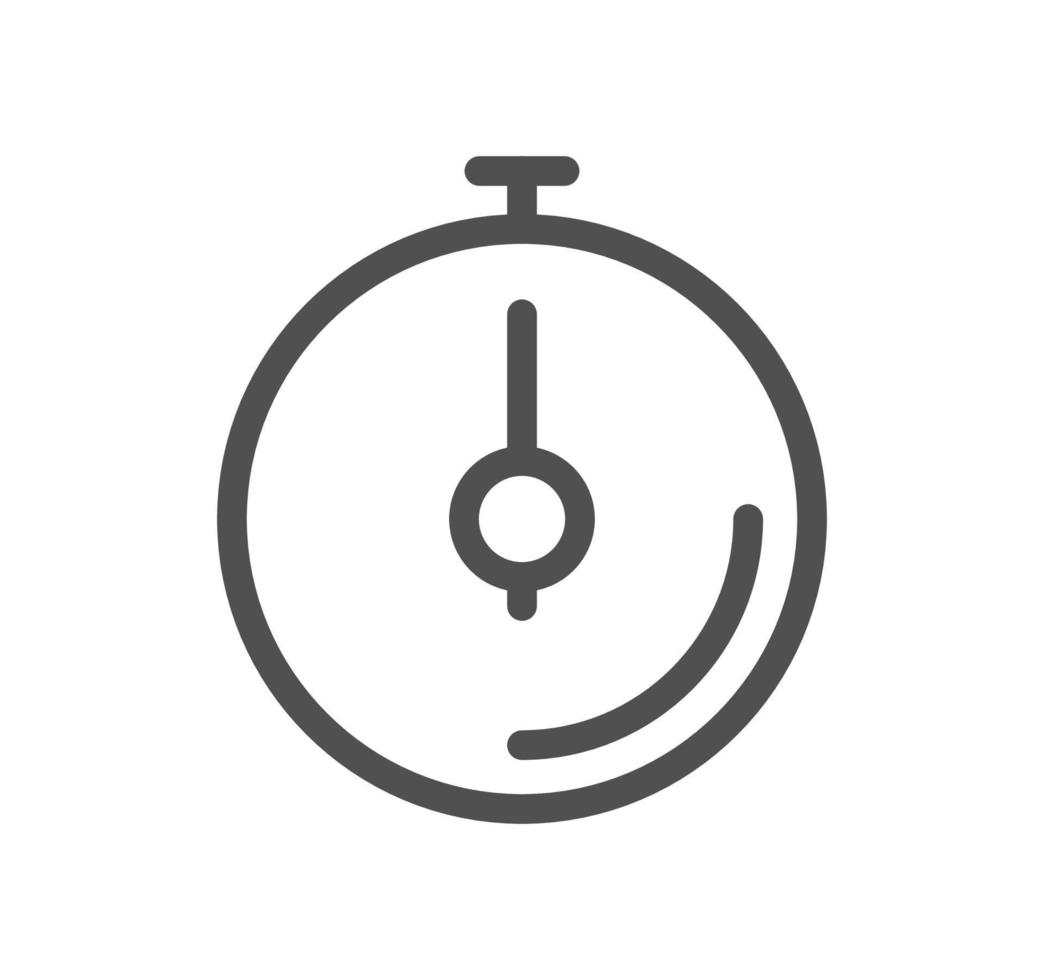 contorno de icono de temporizador y reloj y vector lineal.