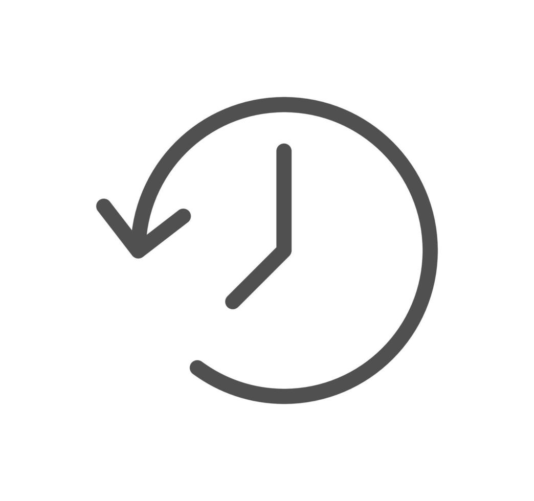 contorno de icono de temporizador y reloj y vector lineal.