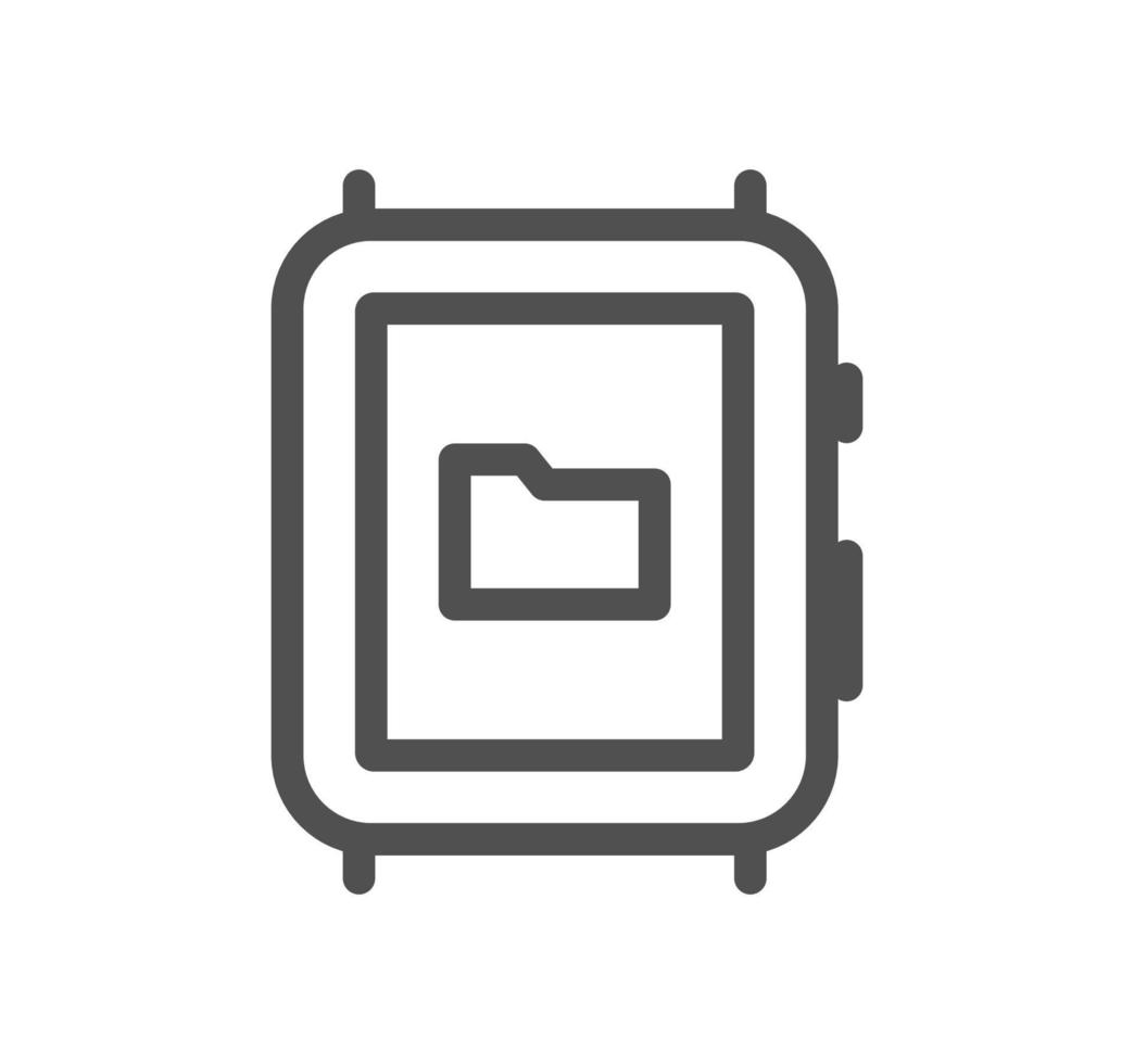 Smart watch and technology icon outline and linear vector. vector