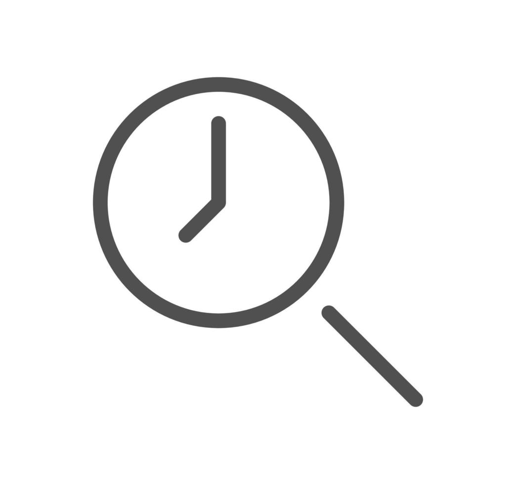 Timer and clock icon outline and linear vector. vector