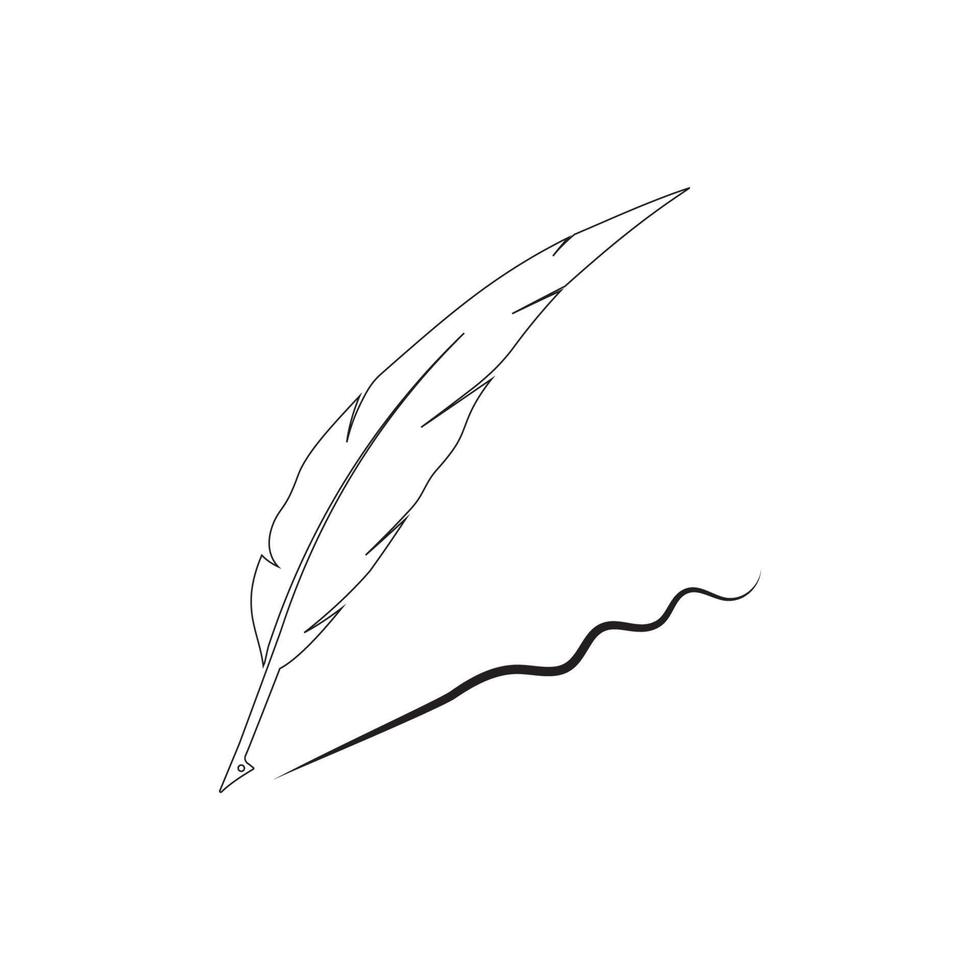 quill pen logo vector