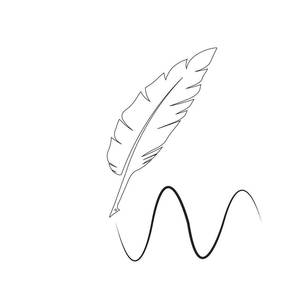 quill pen logo vector