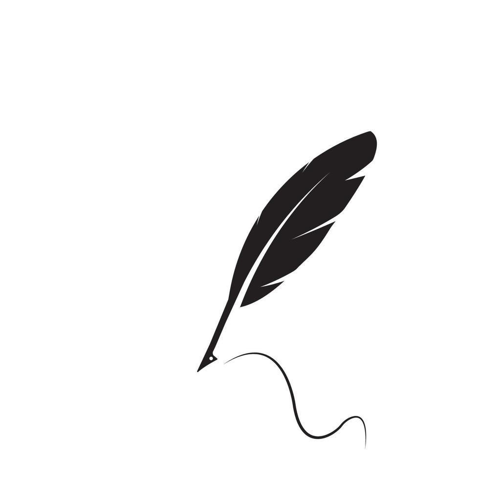 quill pen logo vector