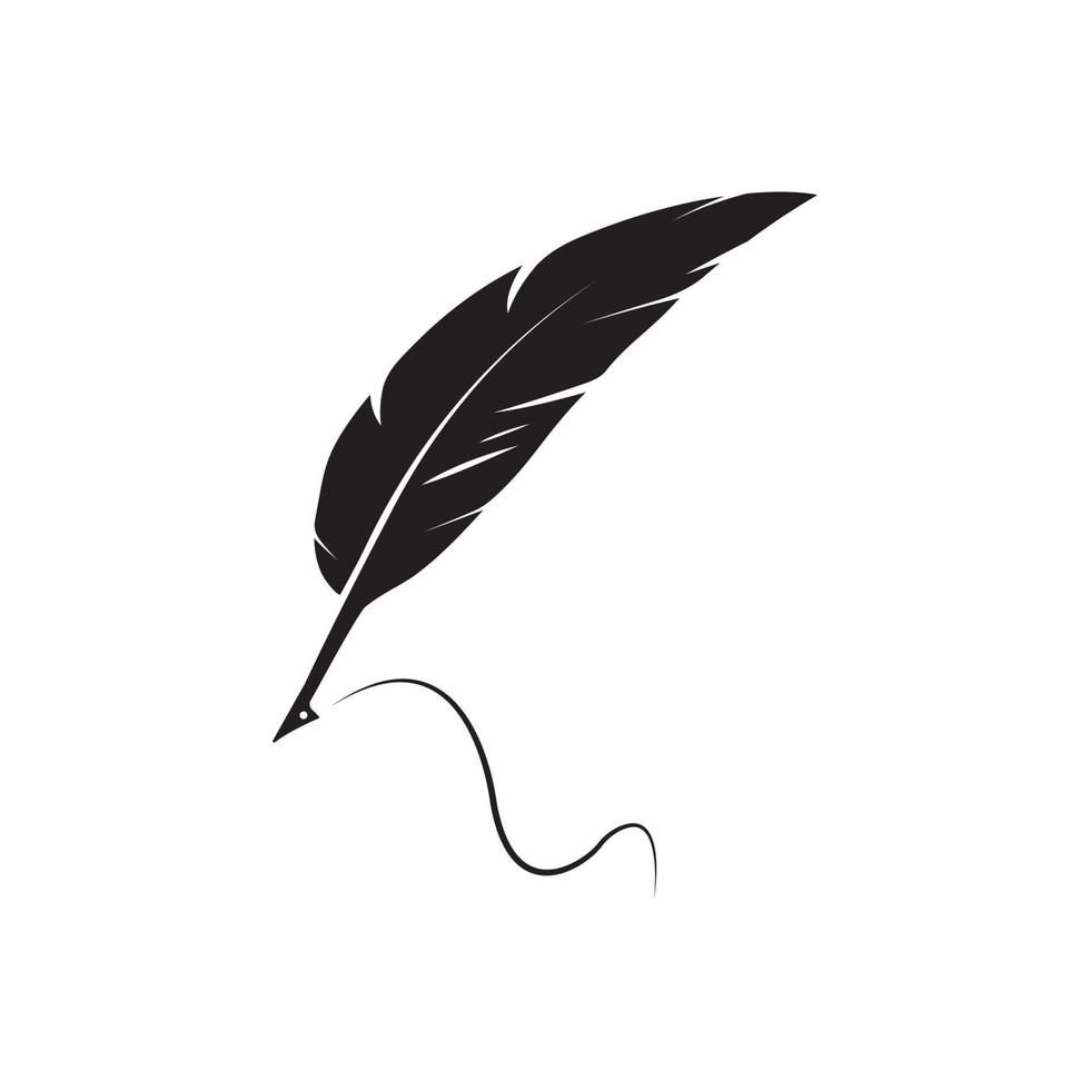 quill pen logo vector