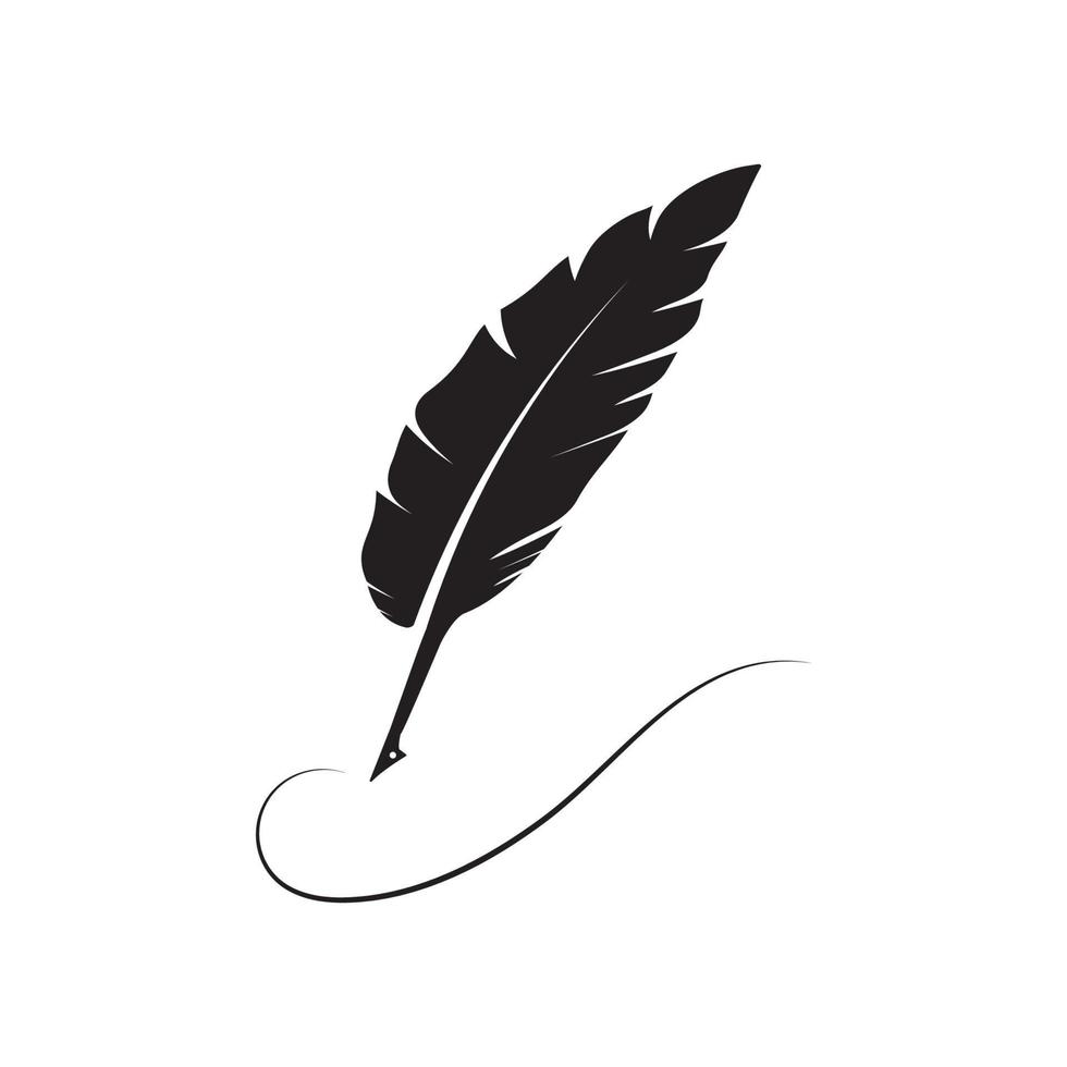 quill pen logo vector