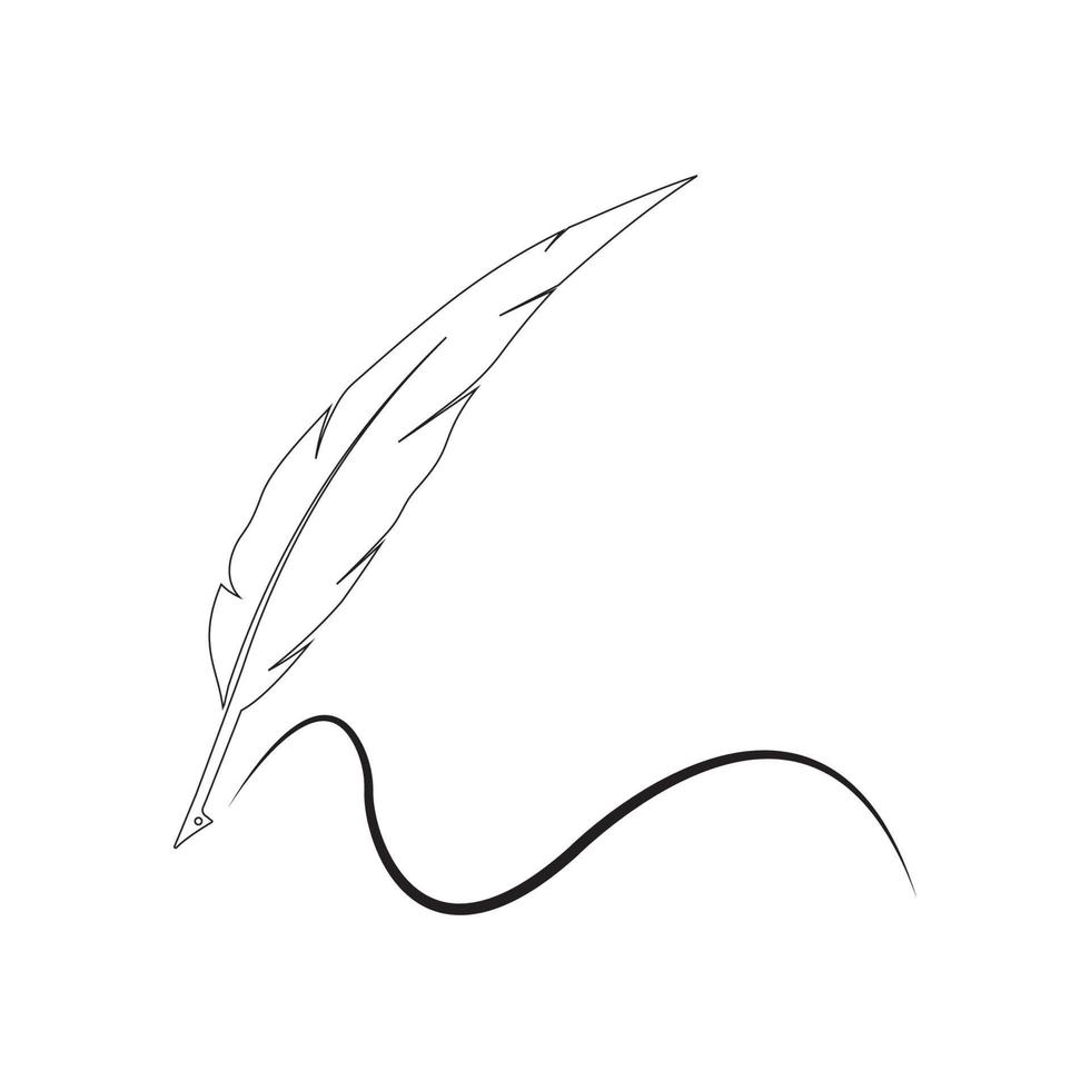 quill pen logo vector