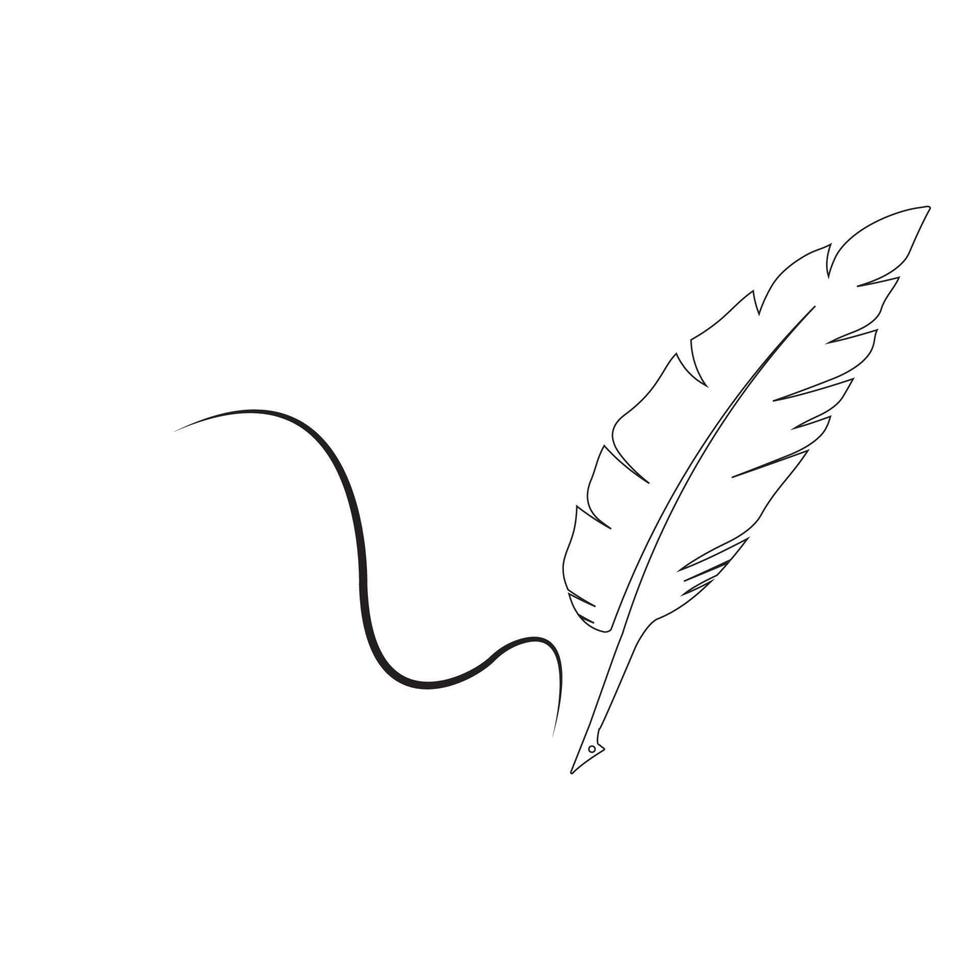 quill pen logo vector