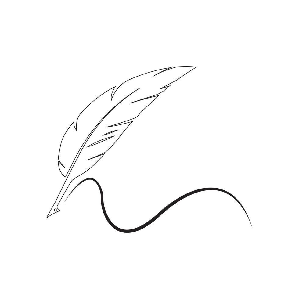 quill pen logo vector