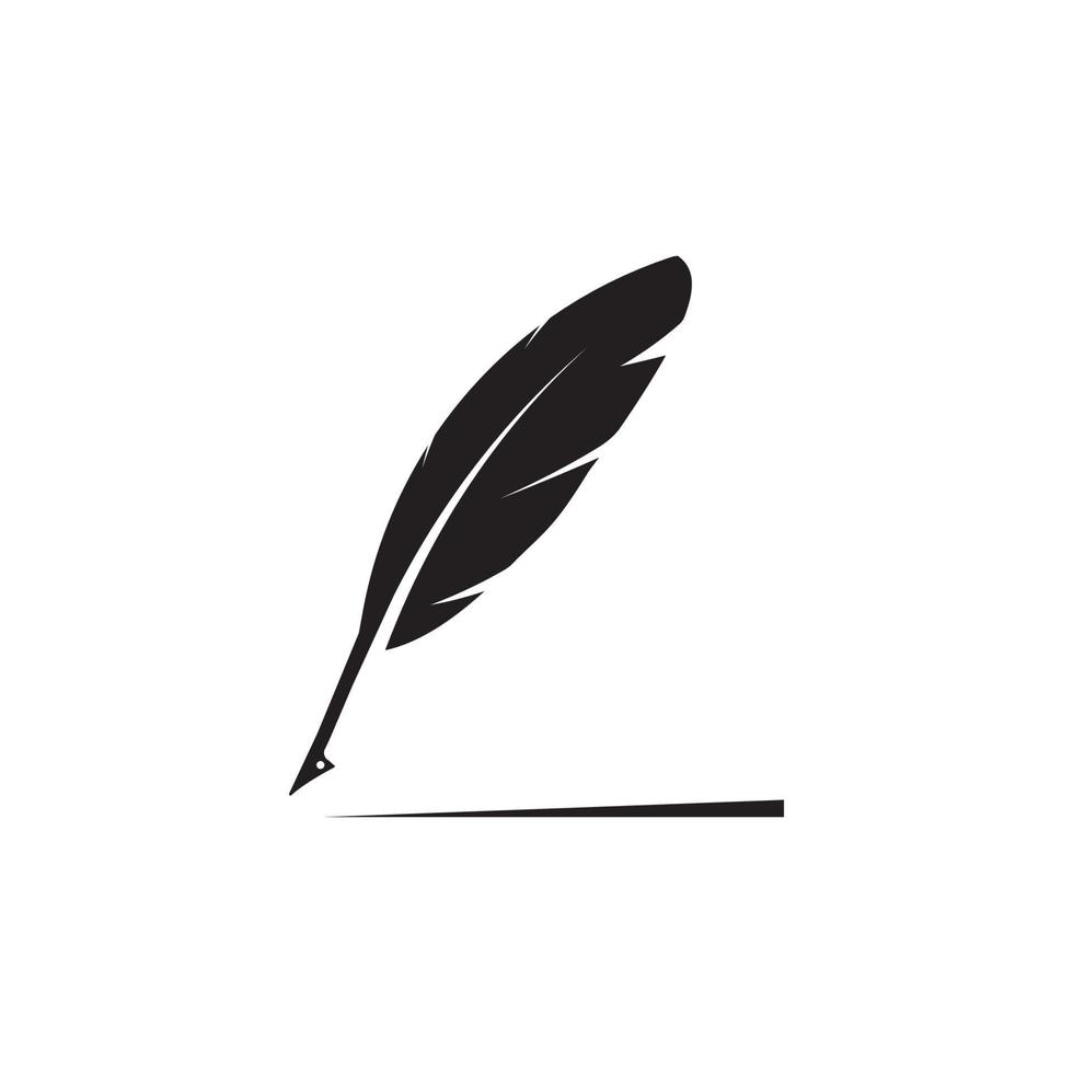 quill pen logo vector