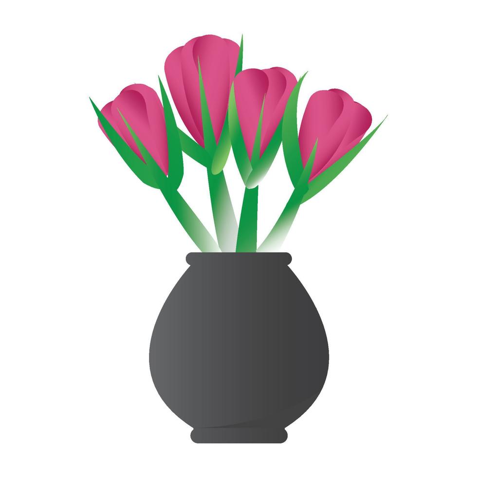 flower in the vase image vector