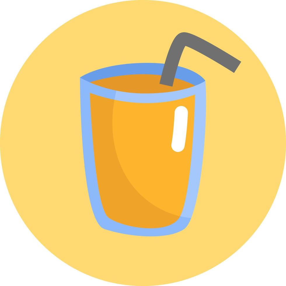Orange juice in glass, illustration, vector, on a white background. vector