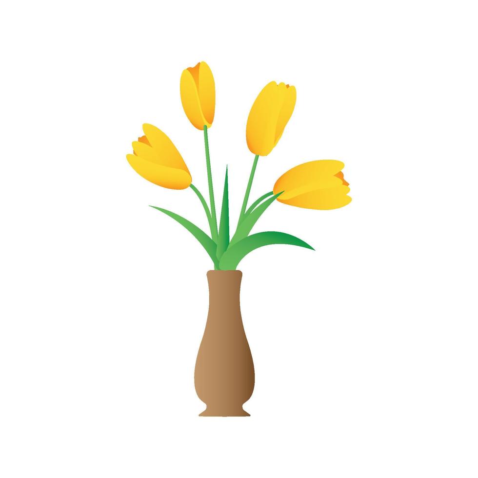 flower in the vase image vector