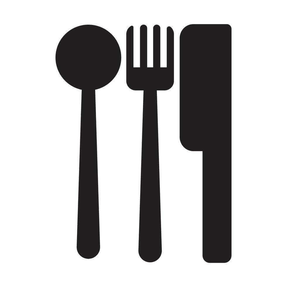 logotipo de cuchara y tenedor vector