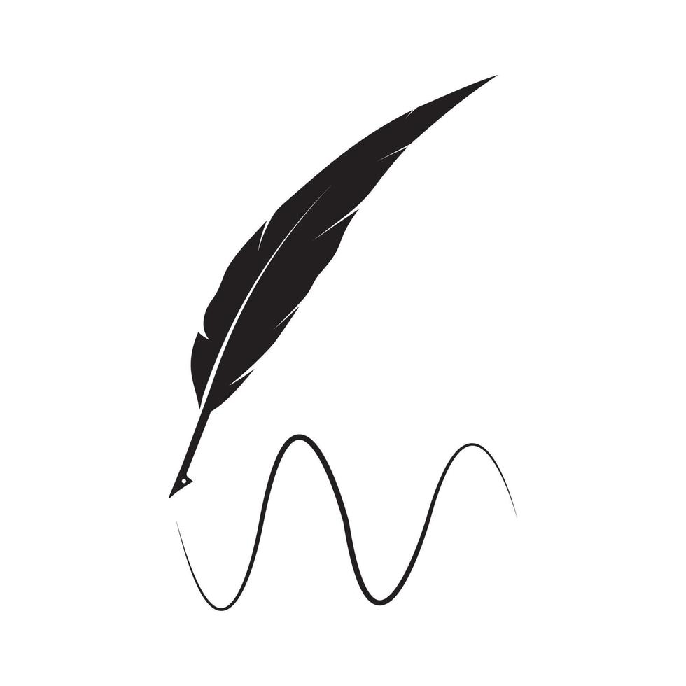 quill pen logo vector