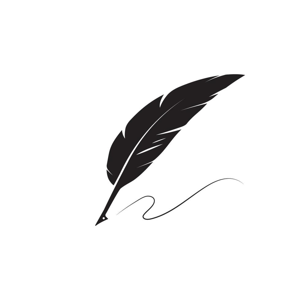 quill pen logo vector