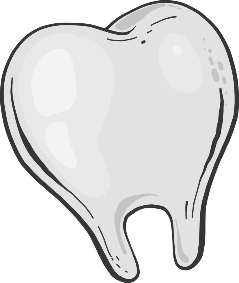 Big tooth, illustration, vector on white background.