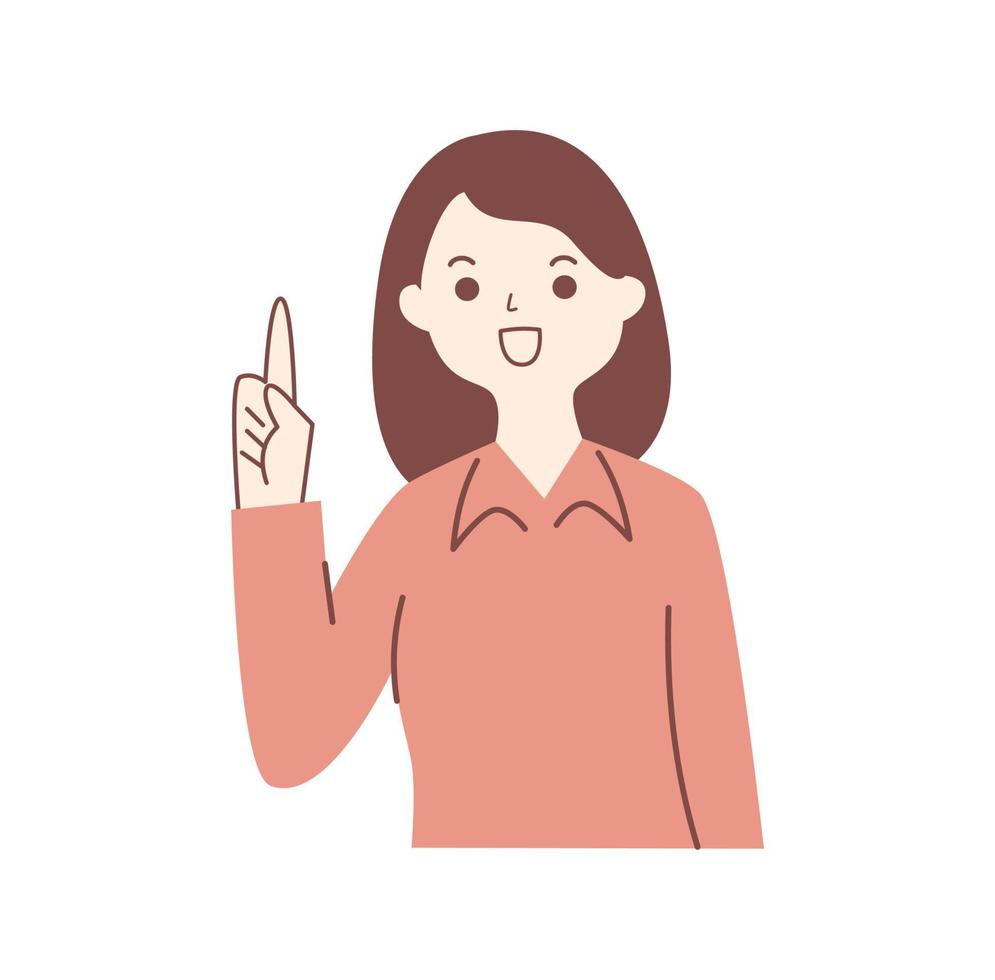 Woman got idea vector