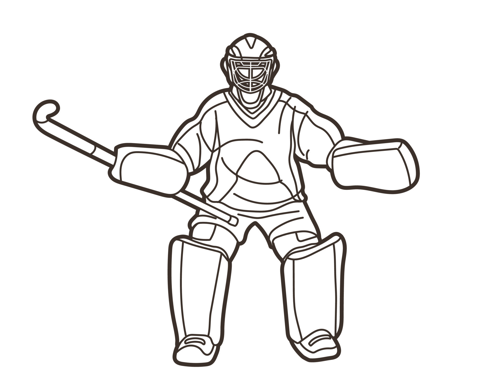 Field Hockey Stick and Ball coloring page  Free Printable Coloring Pages