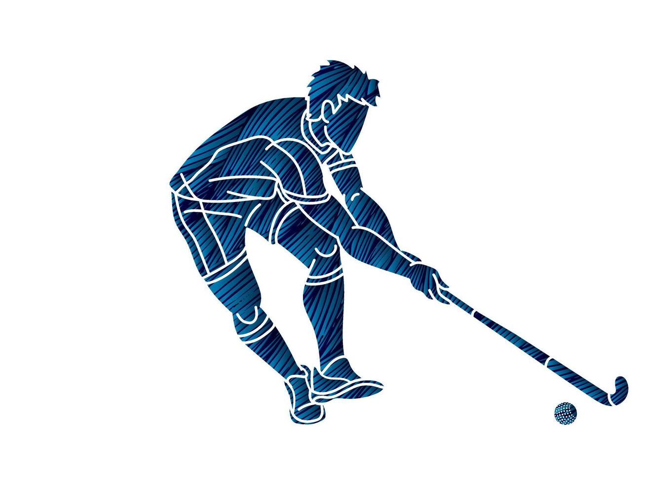 Field Hockey Sport Male Player vector