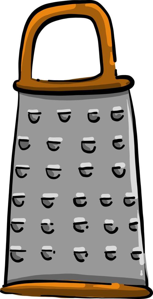 Grey grater, illustration, vector on white background