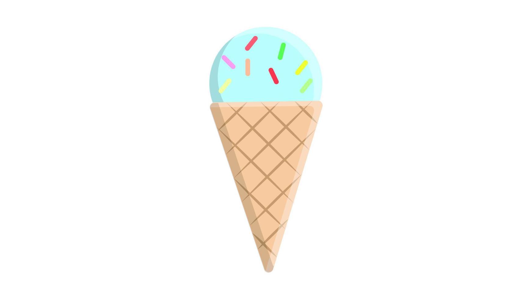 ce cream. Fast food in cartoon style. Isolated object, easy to edit vector