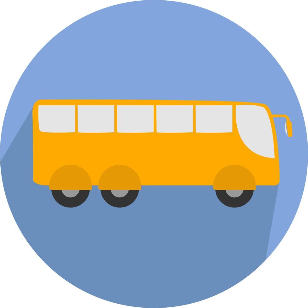 Gran autobús amarillo, ilustración, vector sobre fondo blanco.